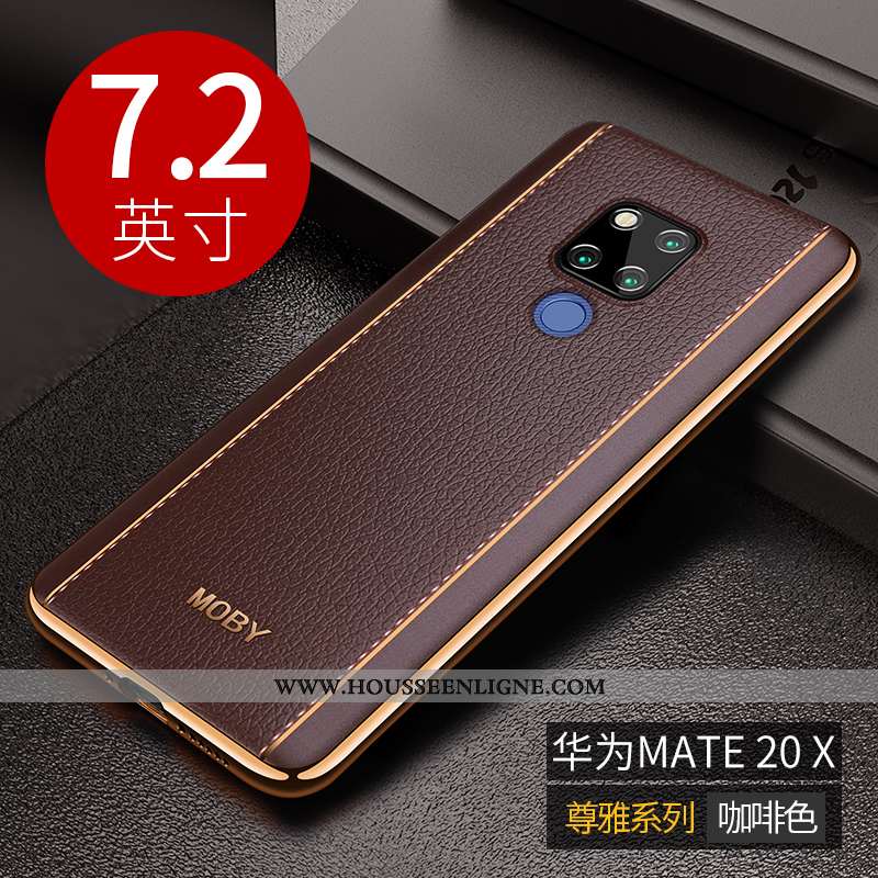 Étui Huawei Mate 20 X Fluide Doux Protection Luxe Téléphone Portable Nouveau Rose