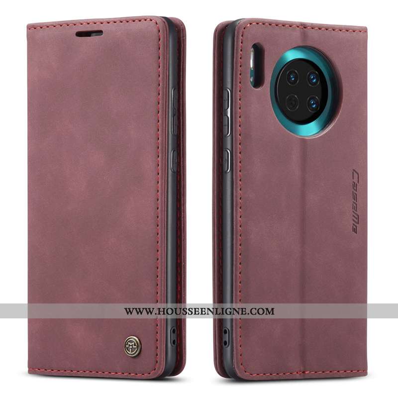 Étui Huawei Mate 30 Cuir Protection Clamshell Téléphone Portable Qualité Véritable Marron