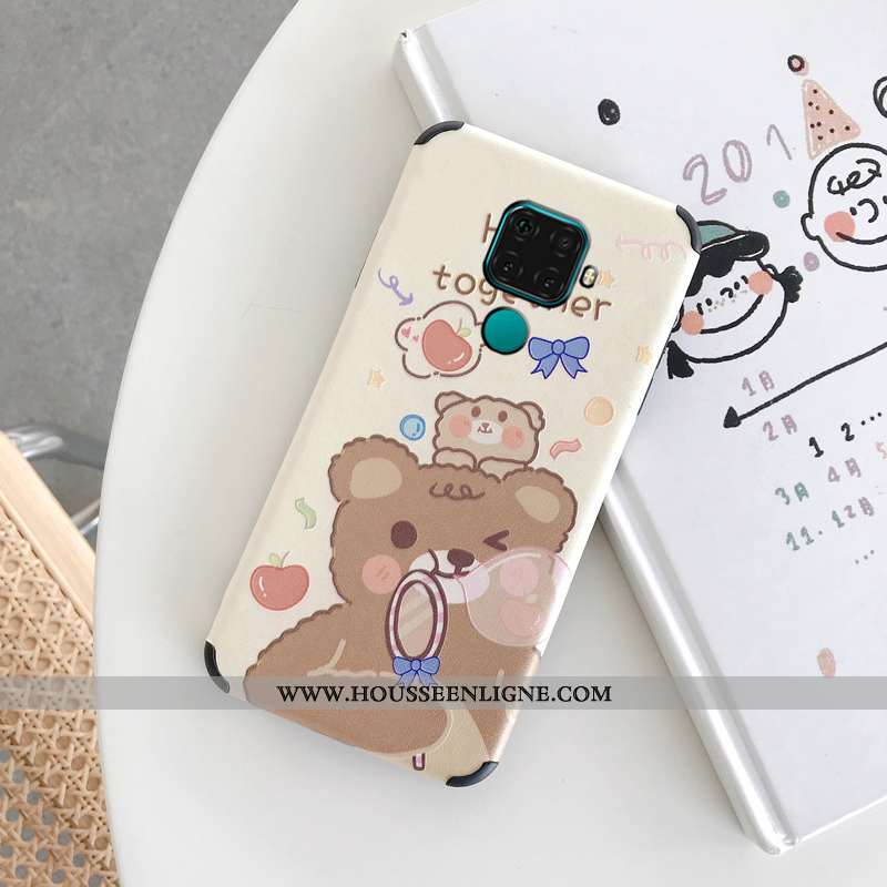 Étui Huawei Mate 30 Lite Modèle Fleurie Silicone Tendance Téléphone Portable Gaufrage Incassable Bla