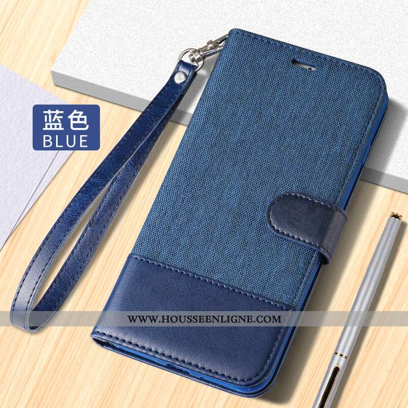 Étui Huawei Mate 30 Lite Protection Cuir Coque Clamshell Bleu Téléphone Portable