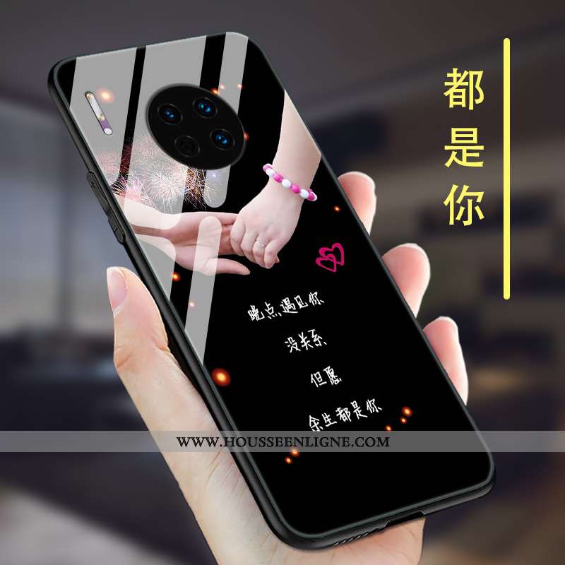 Étui Huawei Mate 30 Pro Tendance Légère Coque Personnalité Délavé En Daim Silicone Rose