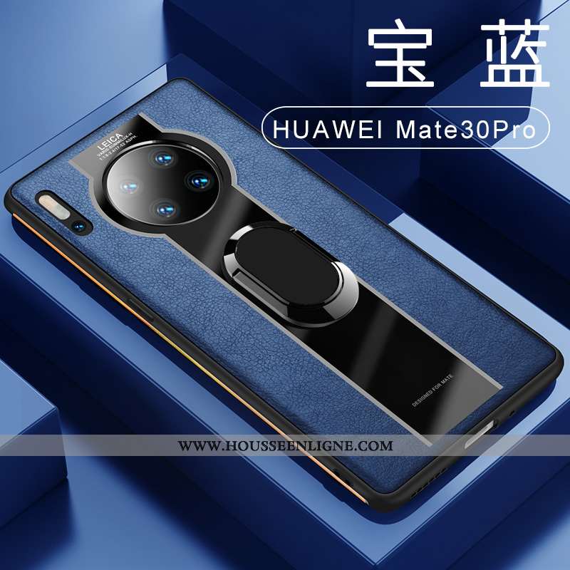 Étui Huawei Mate 30 Pro Ultra Légère Noir Cuir À Bord Coque
