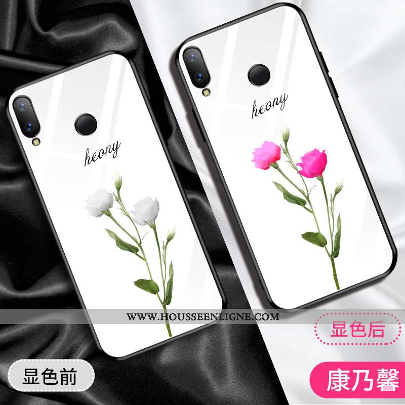 Étui Huawei P Smart 2020 Charmant Verre Style Chinois Coque Miroir Vent Violet Blanche