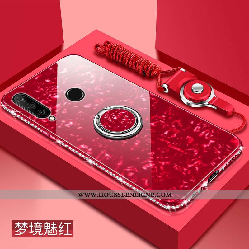 Étui Huawei P Smart+ 2020 Fluide Doux Silicone Protection Rouge Difficile Verre