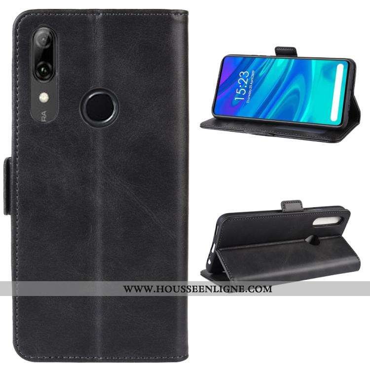 Étui Huawei P Smart Z Portefeuille Modèle Fleurie Coque Téléphone Portable Bovins Noir