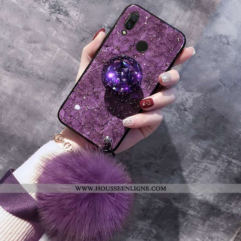 Étui Huawei P20 Lite Fluide Doux Téléphone Portable Jeunesse Cristal Coque Support Violet
