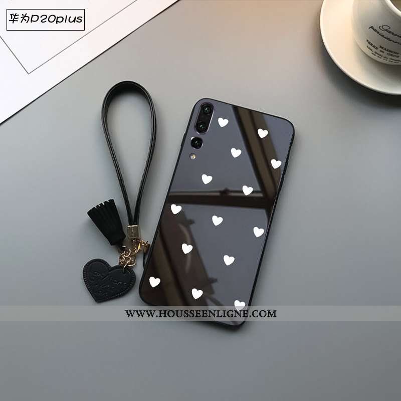 Étui Huawei P20 Pro Créatif Protection Noir Téléphone Portable Miroir Verre
