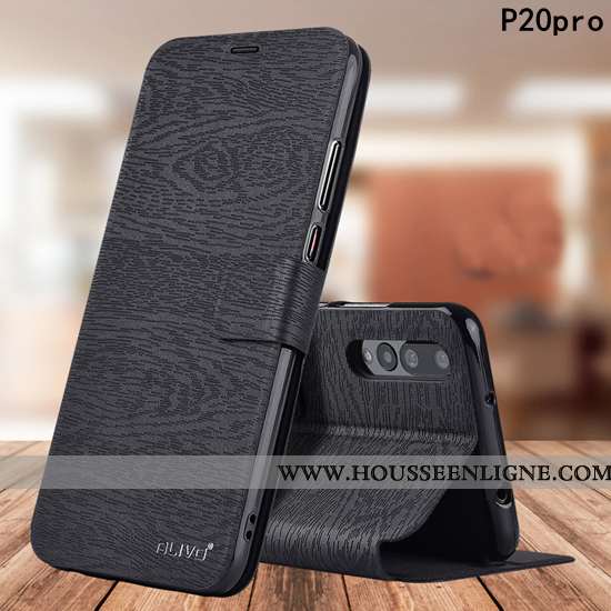 Étui Huawei P20 Pro Protection Cuir Tout Compris Fluide Doux Téléphone Portable Coque Marron