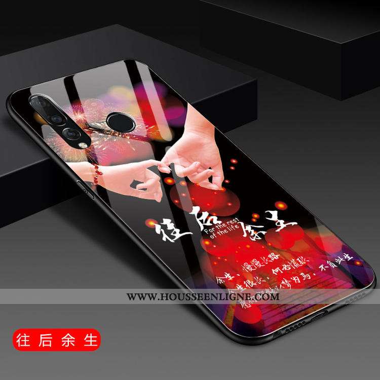 Étui Huawei P30 Lite Silicone Verre Rose Nouveau Personnalité Jeunesse Coque