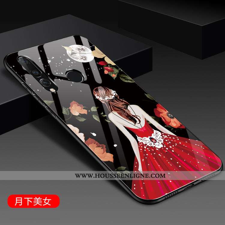 Étui Huawei P30 Lite Silicone Verre Rose Nouveau Personnalité Jeunesse Coque