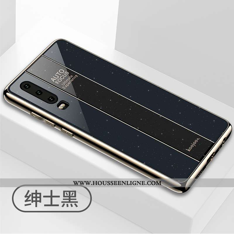 Étui Huawei P30 Protection Fluide Doux Coque Téléphone Portable Incassable Miroir Tout Compris Blanc