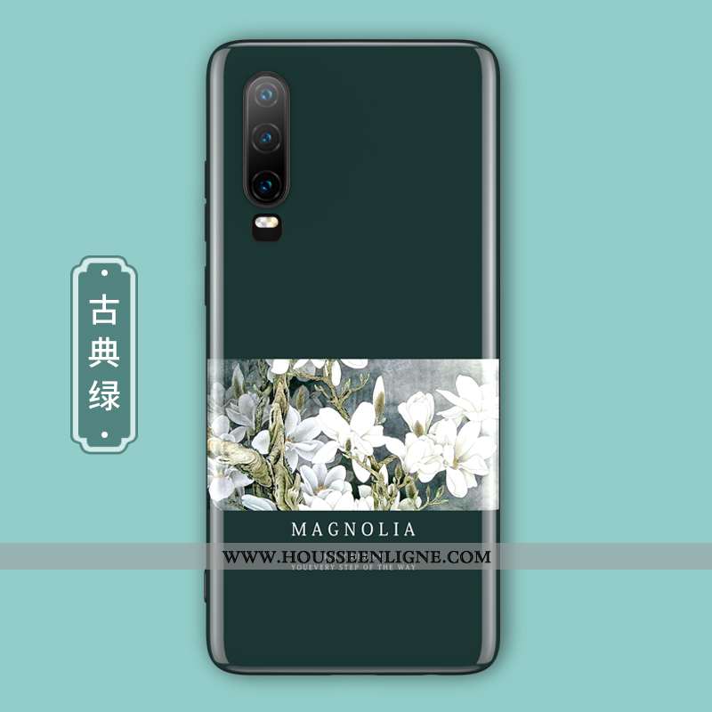 Étui Huawei P30 Protection Verre Style Chinois Tout Compris Net Rouge Ultra Téléphone Portable Verte