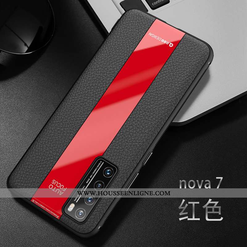 Étui Huawei P40 Lite 5g Fluide Doux Silicone Rouge Coque Incassable Téléphone Portable Tendance