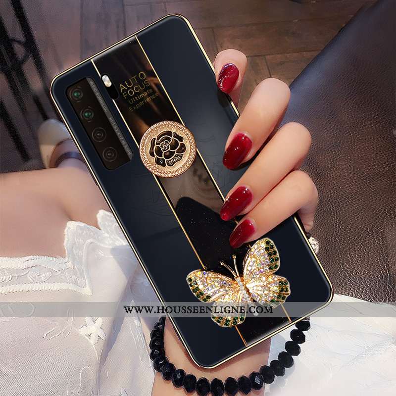 Étui Huawei P40 Lite 5g Luxe Ornements Suspendus Téléphone Portable Incassable Noir Tout Compris Flu