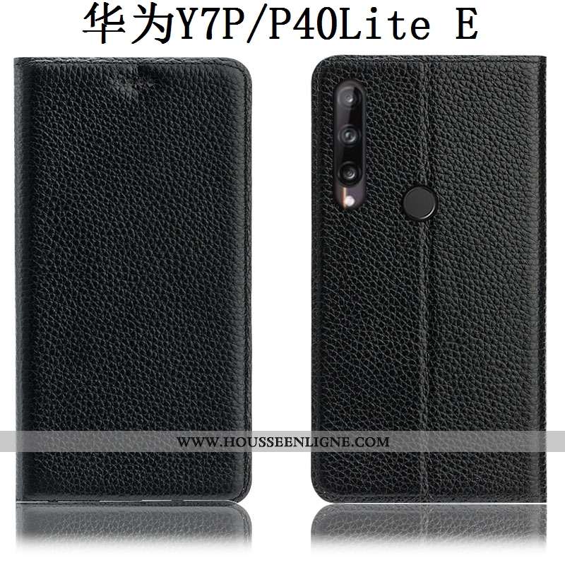 Étui Huawei P40 Lite E Cuir Véritable Modèle Fleurie Protection Housse Téléphone Portable Litchi Mar