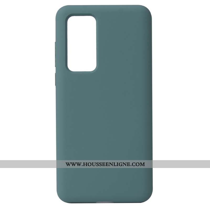 Étui Huawei P40 Pro Silicone Téléphone Portable Couleur Unie Pure Tout Compris Vert Incassable Verte
