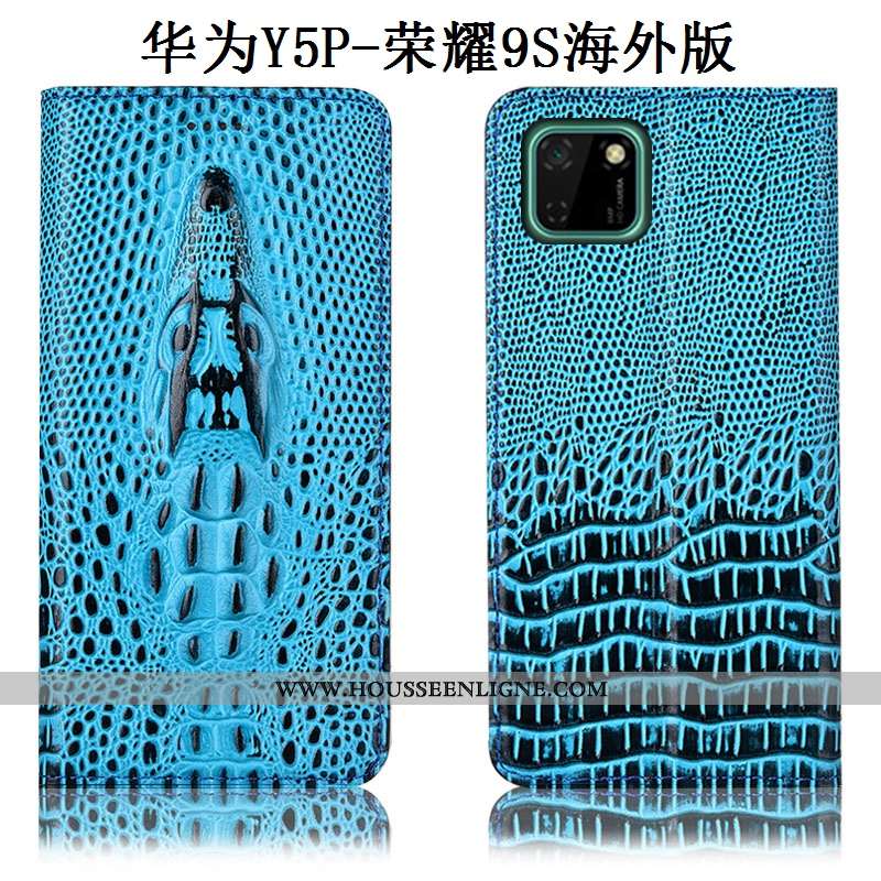 Étui Huawei Y5p Cuir Véritable Protection Coque Incassable Tout Compris Téléphone Portable Jaune