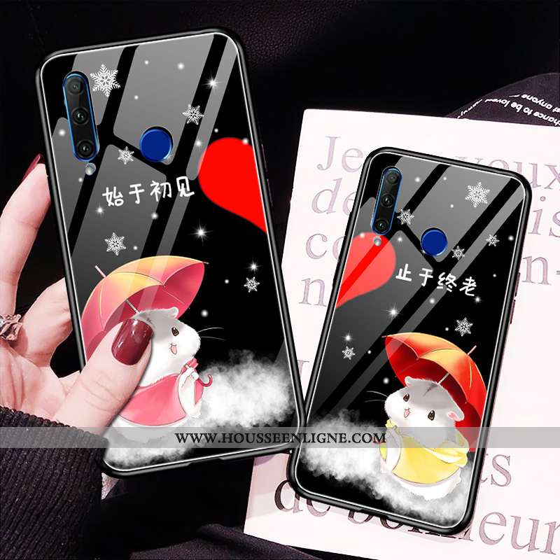 Étui Huawei Y6p Créatif Mode Délavé En Daim Net Rouge Personnalité Nouveau Coque Noir