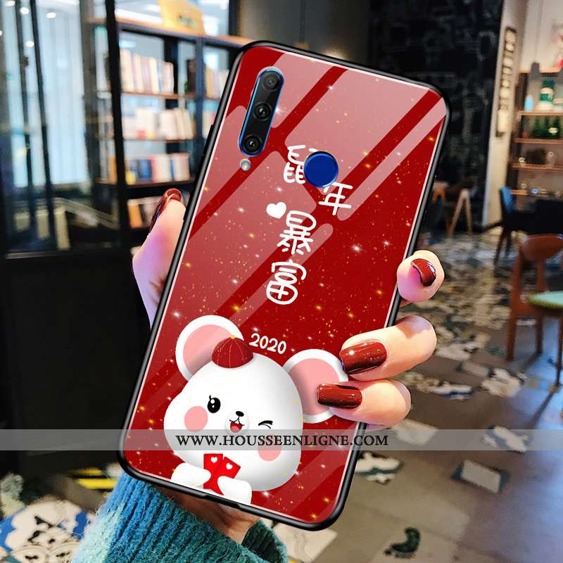 Étui Huawei Y6p Tendance Protection Simple Téléphone Portable Petit Incassable Rouge