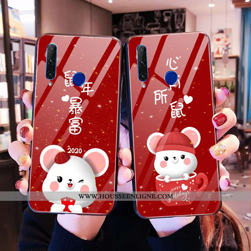 Étui Huawei Y6p Tendance Protection Simple Téléphone Portable Petit Incassable Rouge