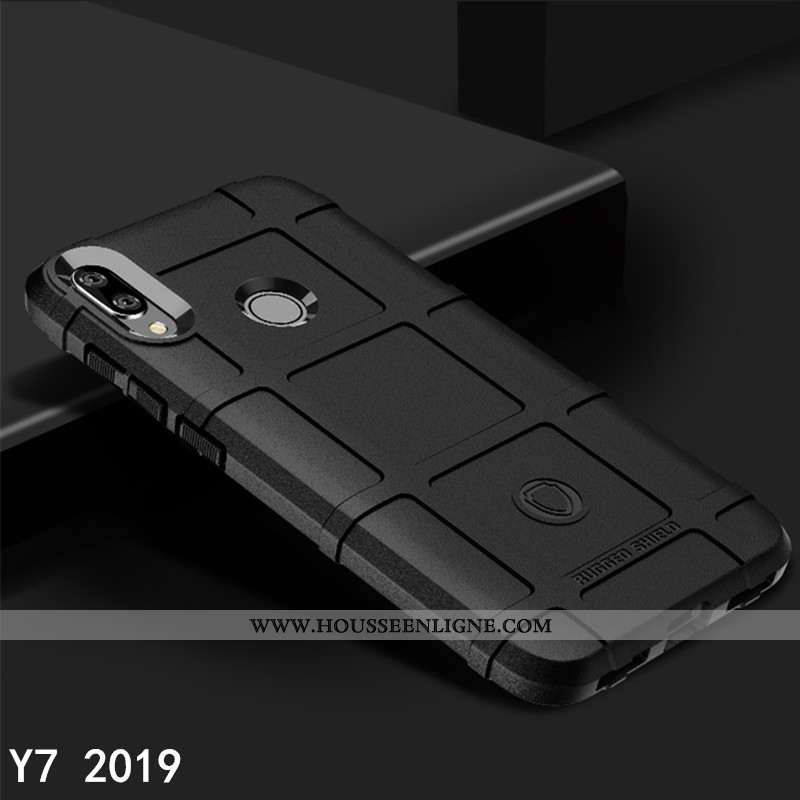 Étui Huawei Y7 2020 Modèle Fleurie Protection Tout Compris Créatif Antidérapant 2020 Noir