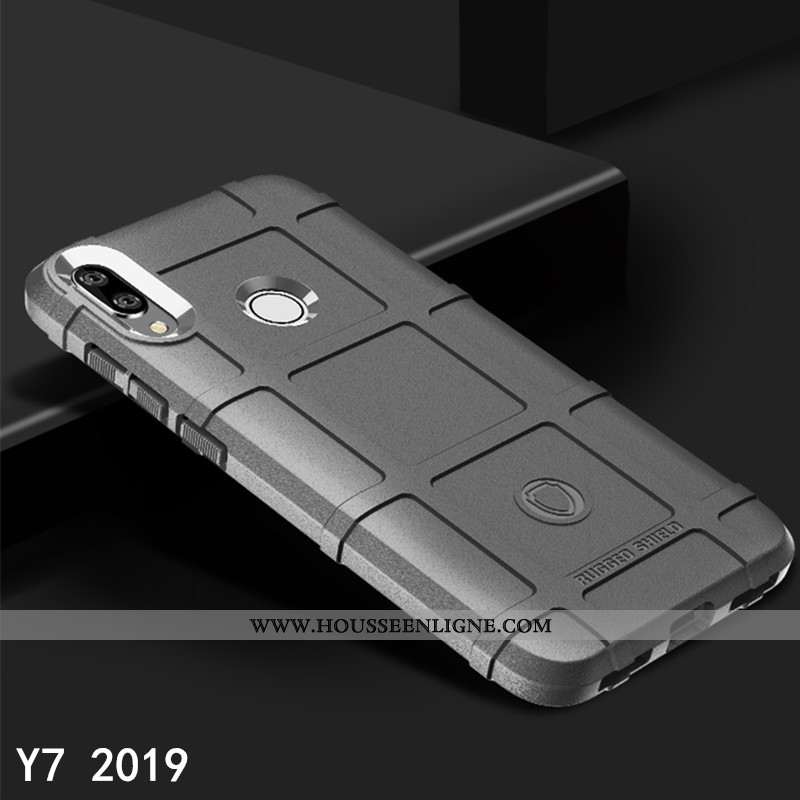 Étui Huawei Y7 2020 Modèle Fleurie Protection Tout Compris Créatif Antidérapant 2020 Noir