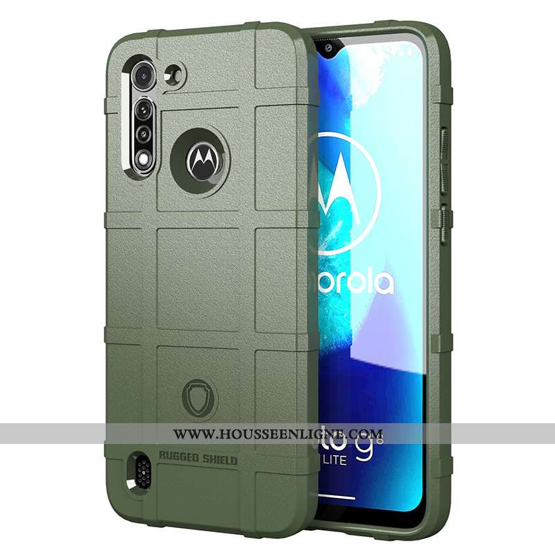 Étui Moto G8 Power Lite Protection Silicone Téléphone Portable Vert Coque Incassable Verte