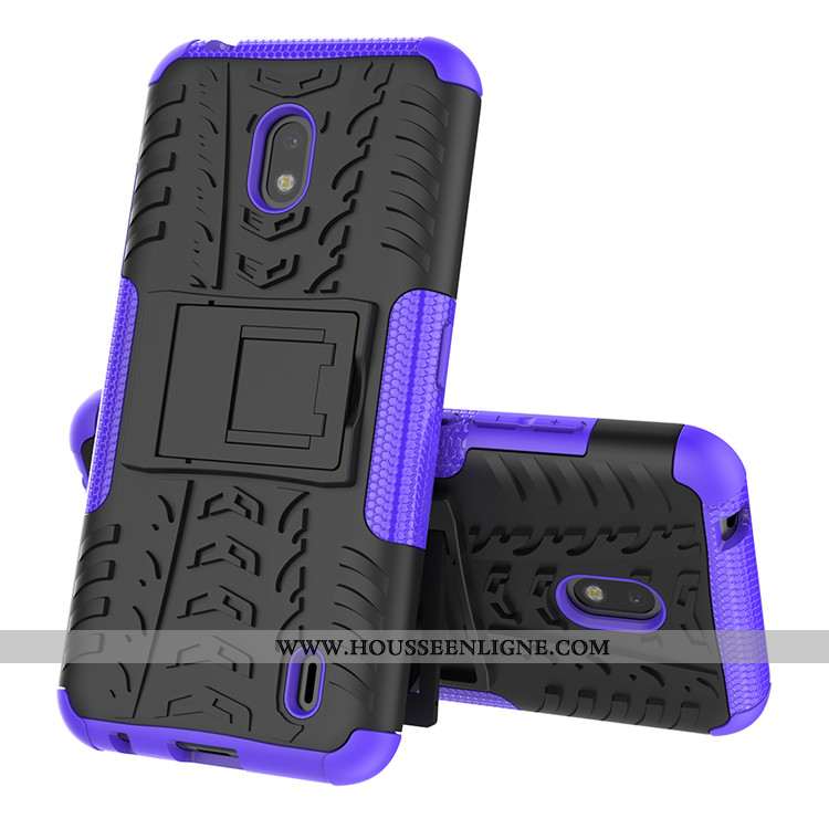 Étui Nokia 2.2 Silicone Protection Bordure Violet Coque Incassable