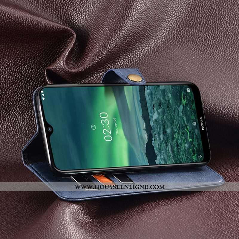Étui Nokia 2.3 Protection Cuir Téléphone Portable Coque Support Nouveau Noir
