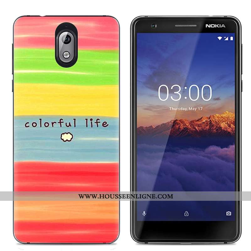 Étui Nokia 3.1 Protection Transparent Téléphone Portable Coque Créatif Multicolore Coloré