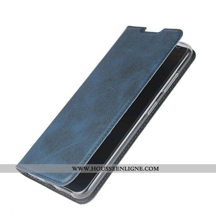 Étui Nokia 3.2 Cuir Protection Téléphone Portable Bleu Incassable Clamshell