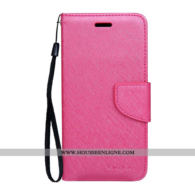 Étui Nokia 6.1 Modèle Fleurie Protection Soie Mulberry Mois Téléphone Portable Cuir Coque Rose