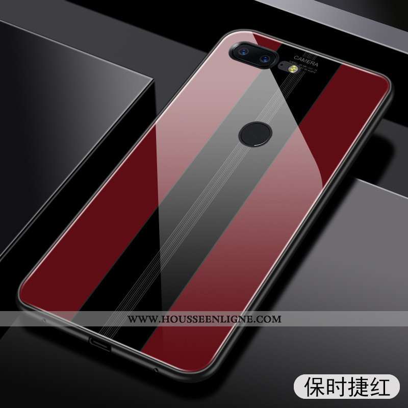 Étui Oneplus 5t Personnalité Créatif Miroir Incassable Coque Téléphone Portable Légère Rouge