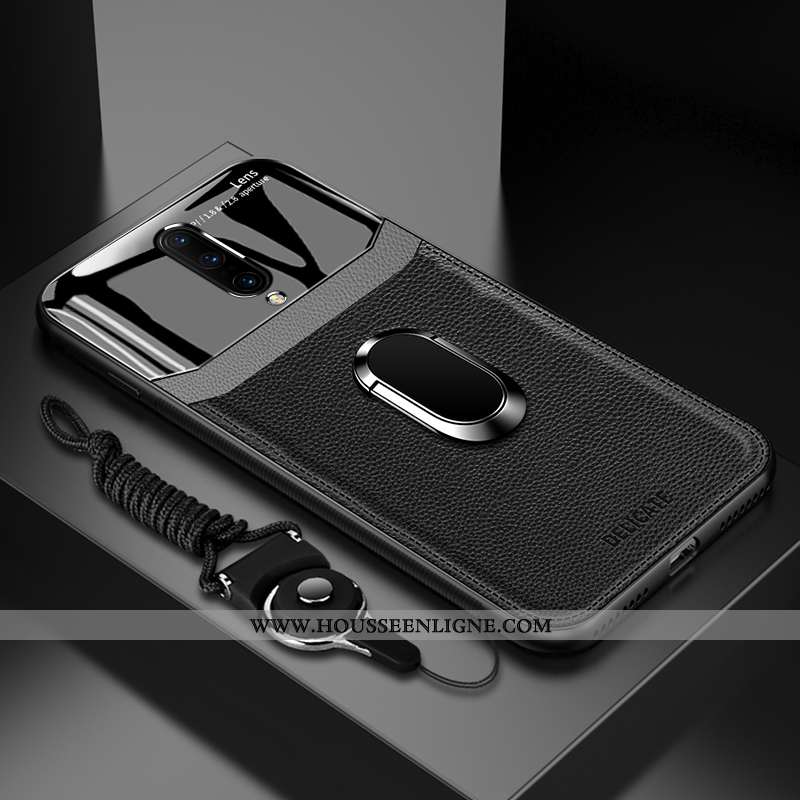 Étui Oneplus 7 Pro Verre Personnalité Silicone Incassable Tout Compris Téléphone Portable Anneau Noi