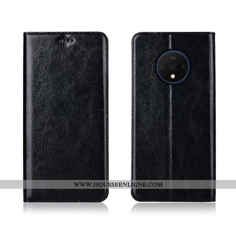 Étui Oneplus 7t Fluide Doux Silicone Protection Téléphone Portable Cuir Véritable Incassable Coque M