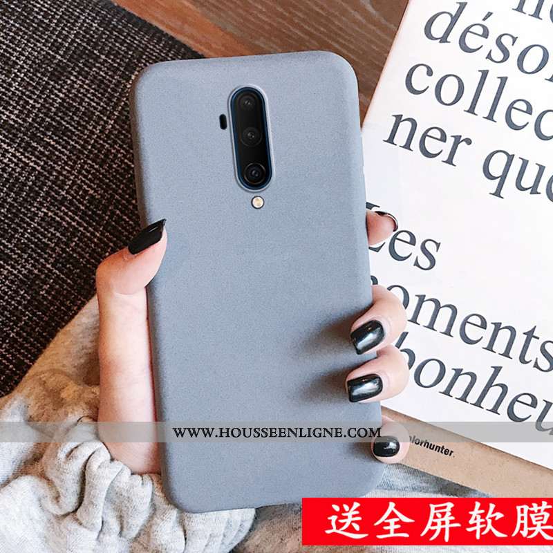 Étui Oneplus 7t Pro Modèle Fleurie Fluide Doux Téléphone Portable Tout Compris Incassable Gris