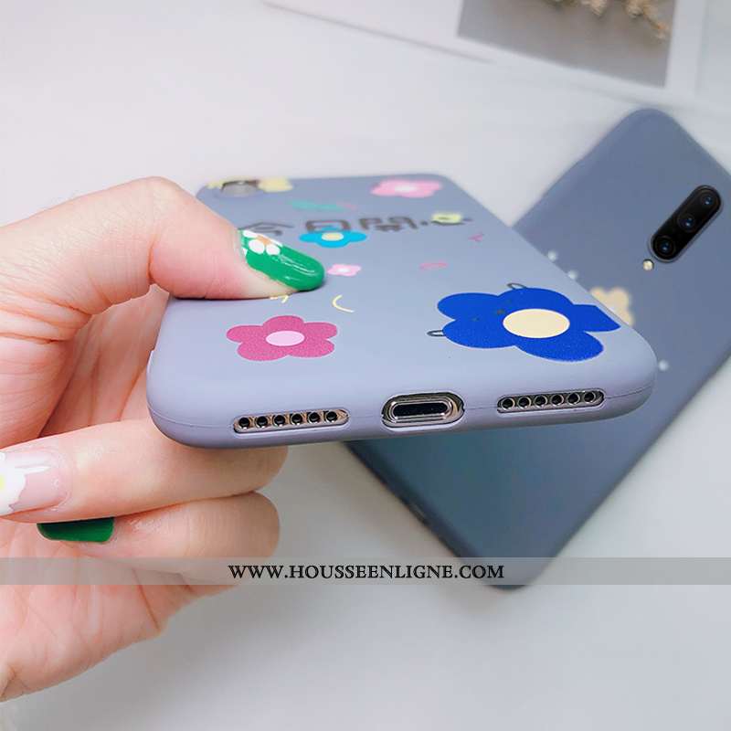 Étui Oneplus 7t Pro Personnalité Créatif Téléphone Portable Coque Silicone Charmant Net Rouge Bleu