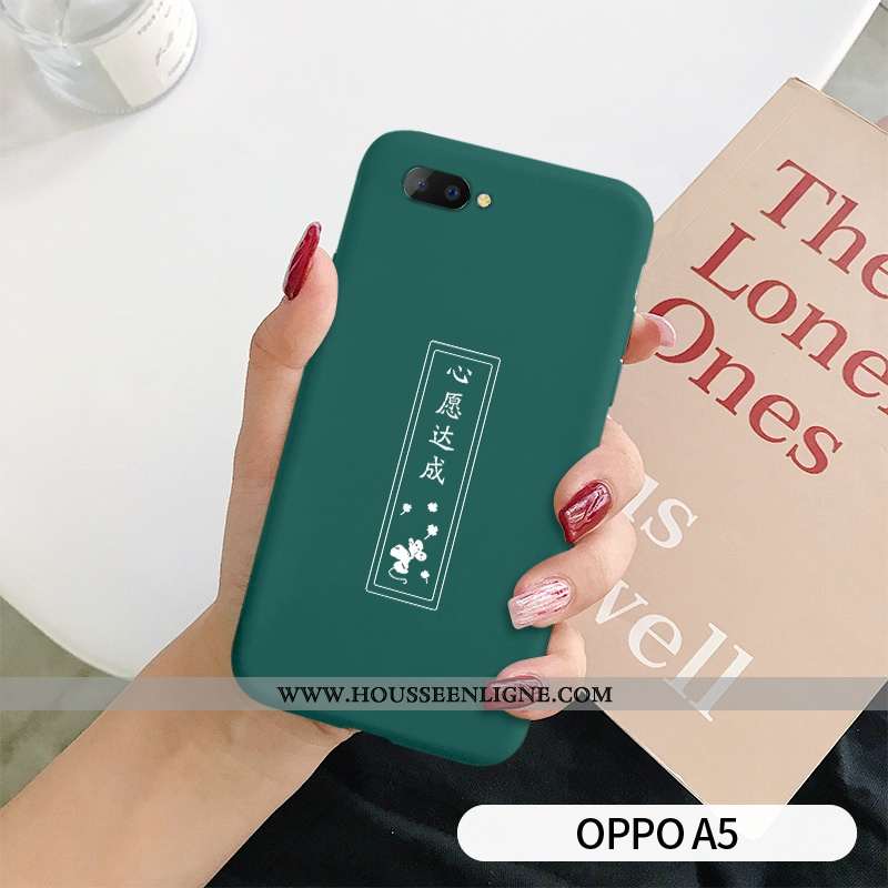 Étui Oppo A5 Mode Protection Téléphone Portable Net Rouge Ultra Créatif Verte