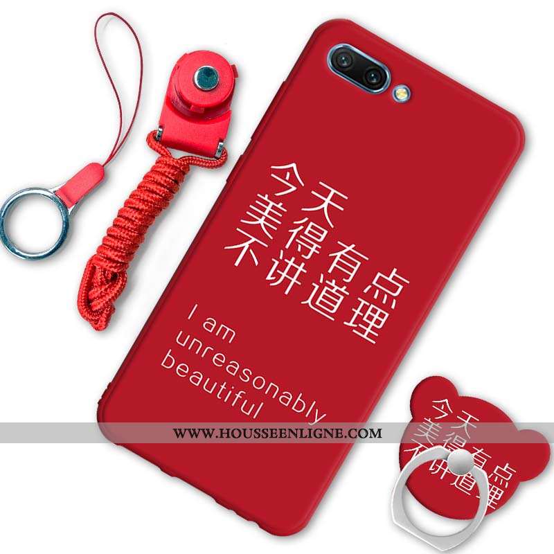 Étui Oppo A5 Personnalité Créatif Téléphone Portable Coque Fluide Doux Rouge Dessin Animé