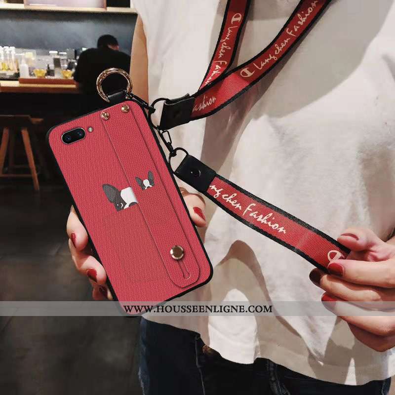 Étui Oppo A5 Silicone Ornements Suspendus Coque Téléphone Portable Rouge Charmant