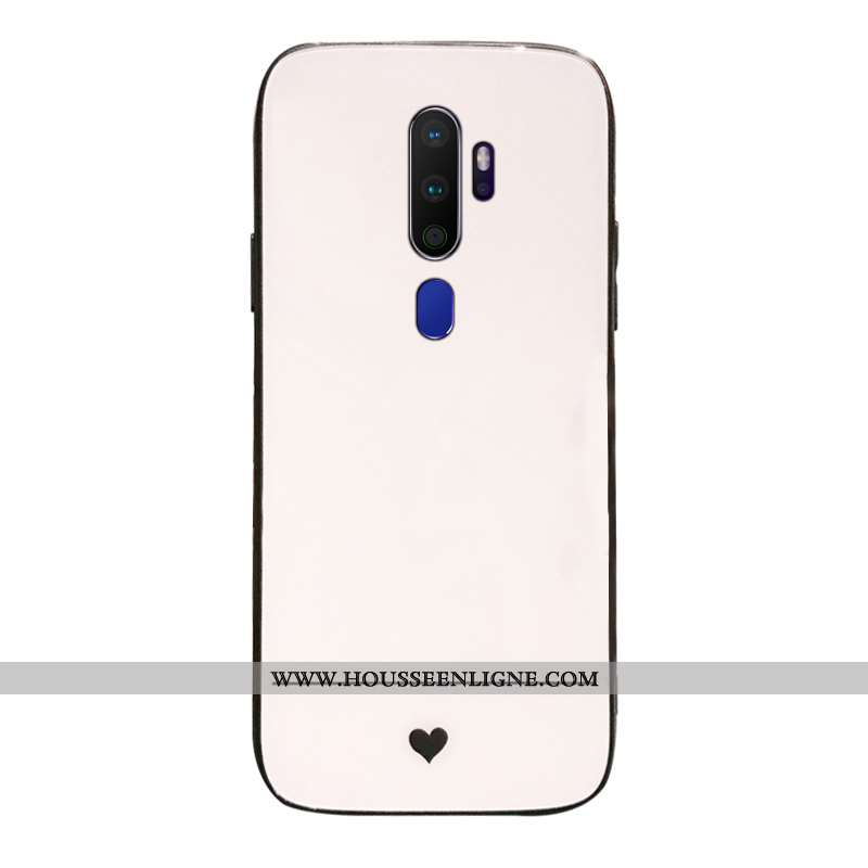 Étui Oppo A9 2020 Créatif Protection Support Blanc Téléphone Portable Net Rouge Blanche