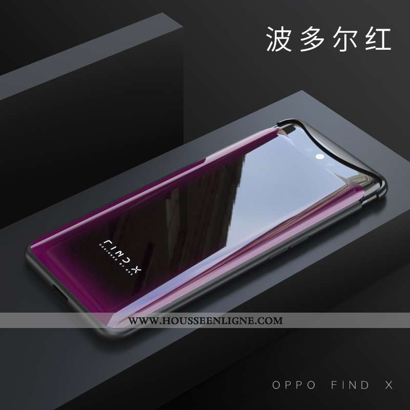 Étui Oppo Find X Protection Transparent Difficile Coque Violet Incassable