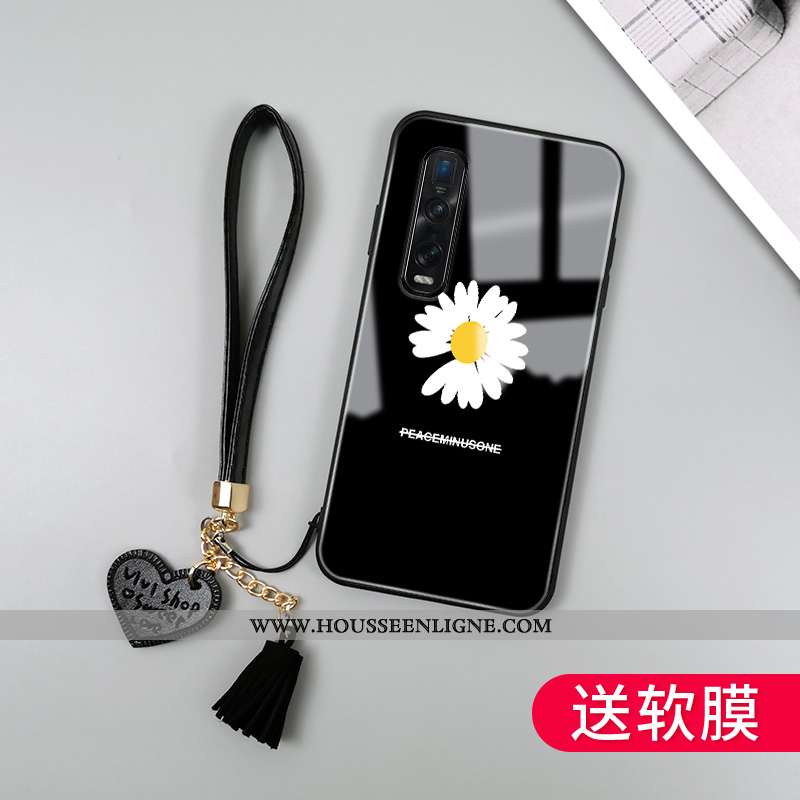 Étui Oppo Find X2 Pro Protection Verre Noir Fluide Doux Incassable Vent Téléphone Portable