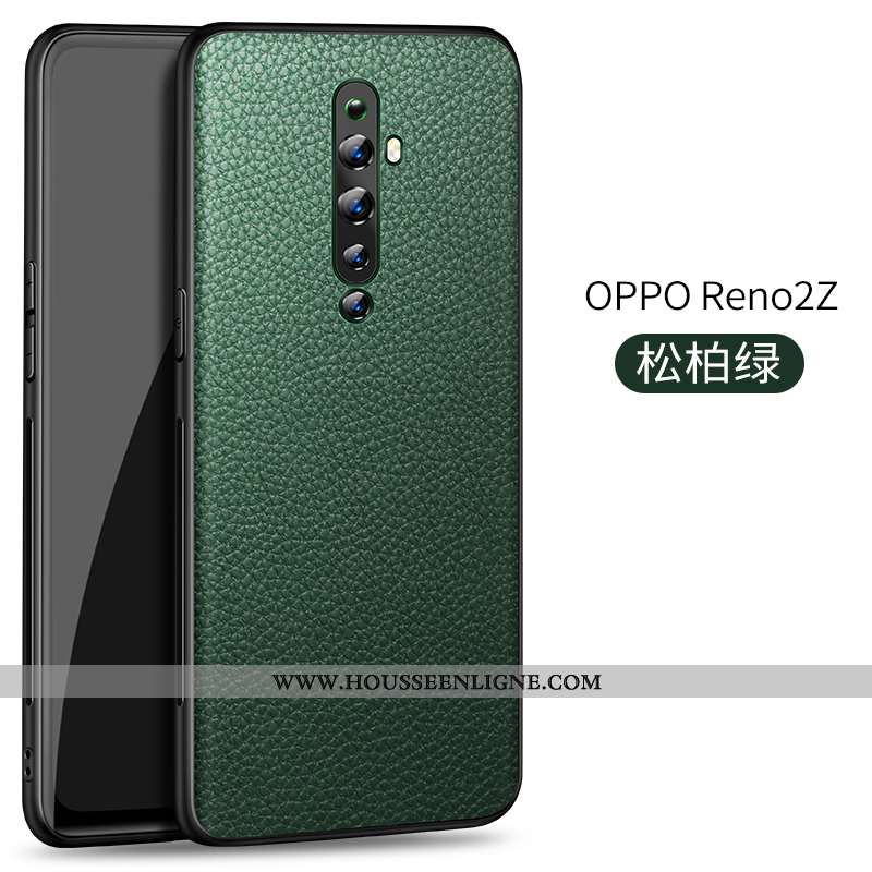 Étui Oppo Reno2 Z Modèle Fleurie Protection Litchi Coque Business Téléphone Portable Tout Compris No