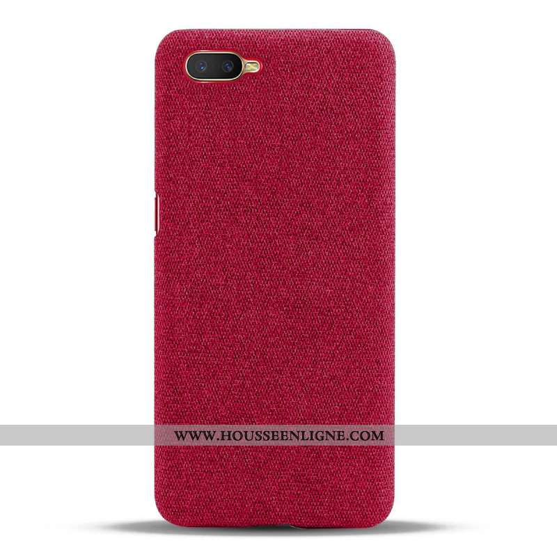 Étui Oppo Rx17 Neo Protection Vin Rouge Tissu Coque Téléphone Portable Difficile Bordeaux