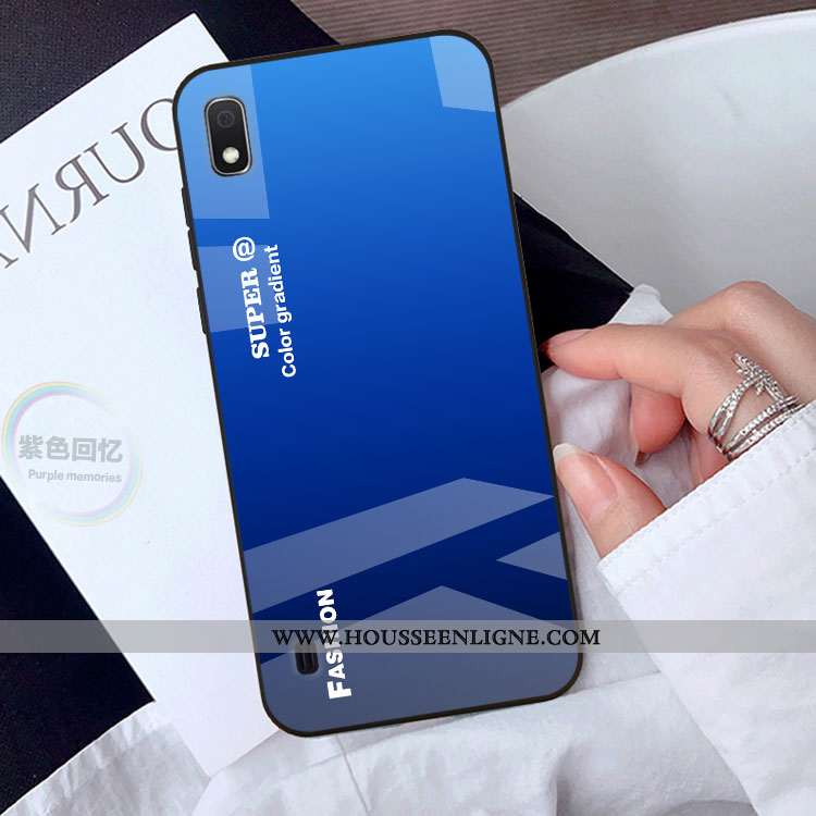 Étui Samsung Galaxy A10 Protection Verre Coque Téléphone Portable Dégradé Étoile Verte