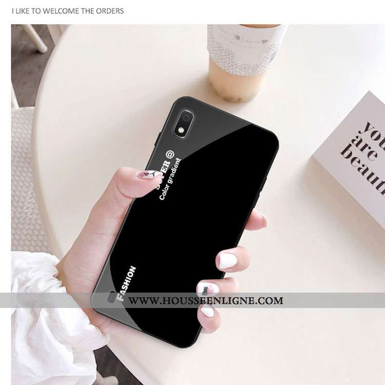 Étui Samsung Galaxy A10 Protection Verre Coque Téléphone Portable Dégradé Étoile Verte