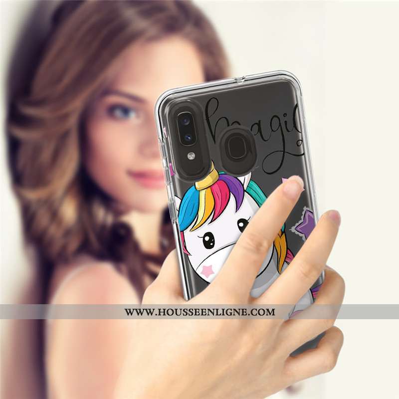 Étui Samsung Galaxy A20e Dessin Animé Coque Étoile Carte Blanc Téléphone Portable Blanche