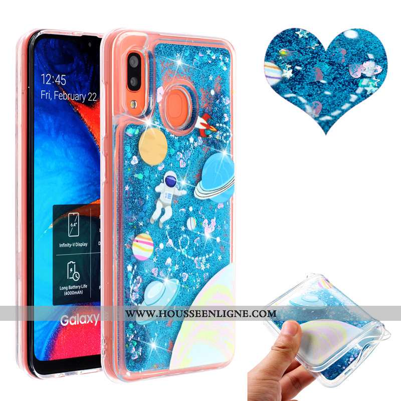 Étui Samsung Galaxy A20e Téléphone Portable Étoile 2020 Quicksand Rose Incassable