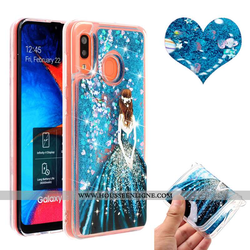 Étui Samsung Galaxy A20e Téléphone Portable Étoile 2020 Quicksand Rose Incassable